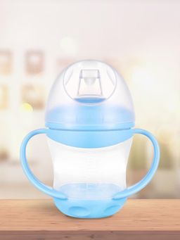 Kidbea - Infant Blue Sippy feeding bottle With Teether For New Born Baby