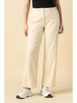 Allen Solly - Women Beige Solid Casual Pant