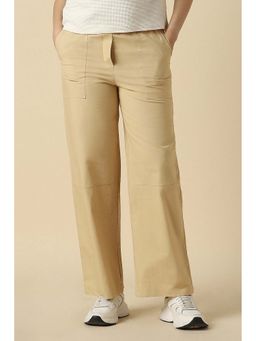 Allen Solly - Women Beige Solid Casual Pant