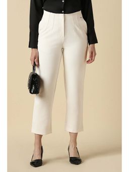 Allen Solly - Women White Solid Formal Trouser