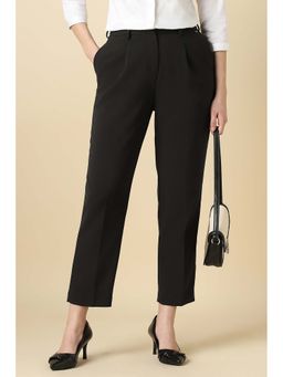 Allen Solly - Women Black Solid Formal Trouser