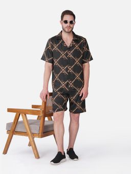 CLUBHAVANA - Black Noir Regalia Premium Soft Satin Co-Ord Set