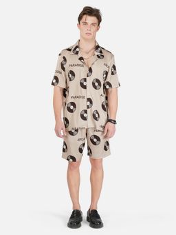 CLUBHAVANA - Brown Arcadia Paradise Premium Soft Satin Co-Ord Set