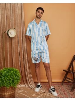 CLUBHAVANA - Blue Wild and Free Premium Soft Satin Co-Ord Set