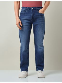 AD By Arvind - Men Blue Polyester Solid Flared Jeans