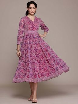 Aarke Ritu Kumar - Wine Pihu Midi Dress