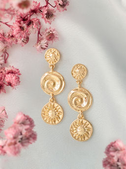 Zaveri Pearls - Gold Tone Contemporary Style Statement Earring