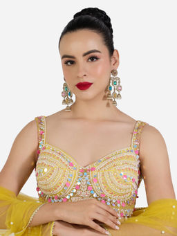 Zaveri Pearls - Multi-Color Stones and Beads Antique Jhumki Drop Earrings
