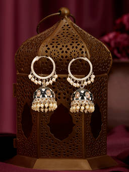 Zaveri Pearls - Multi-Color Meenakari Stones and Beads Earrings