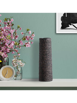 HomeTown - Zenith Polyresin Tumbler Vase 49Cm In Black