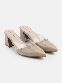 Lemon & Pepper - Women Beige TPR Sole Mules