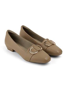 PEPPER - Women Beige TPR Sole Ballerina