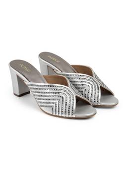 PEPPER - Women Silver TPR Sole Heels