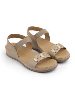 PEPPER - Women Beige TPR Sole Sandals