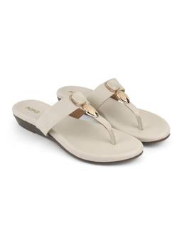 PEPPER - Women Cream TPR Sole Sandals