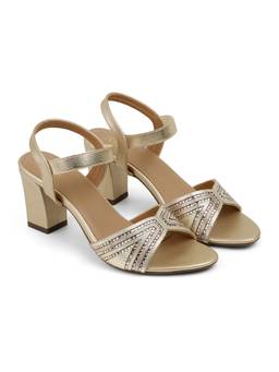 PEPPER - Women Gold TPR Sole Heels