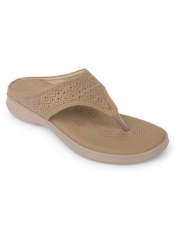 LIBERTY - Women Beige PVC Sole Sandals