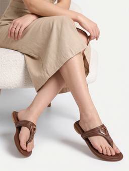 CHINRAAG - Women Brown Synthetic Sole Flats