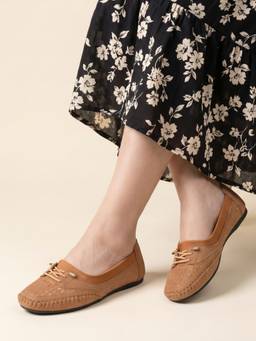 JODYHUB - Women Tan Tpr Sole Ballerina