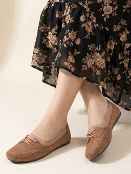 JODYHUB - Women Taupe Tpr Sole Ballerina