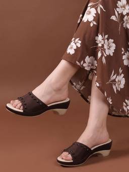 JODYHUB - Women Brown Tpr Sole Heels