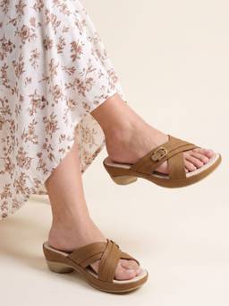 JODYHUB - Women Taupe Tpr Sole Heels