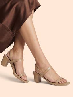 JODYHUB - Women Beige Resin Sole Heels