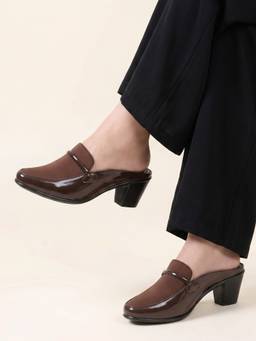 JODYHUB - Women Brown Pu Sole Heels