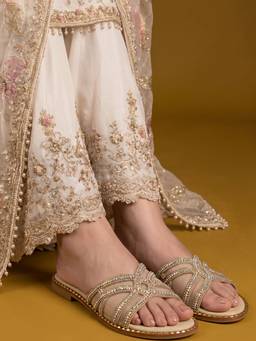 JODYHUB - Women Gold Tpr Sole Flats