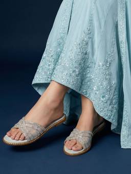 JODYHUB - Women Silver Tpr Sole Flats