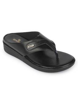 LIBERTY - Women Black PVC Sole Sandals
