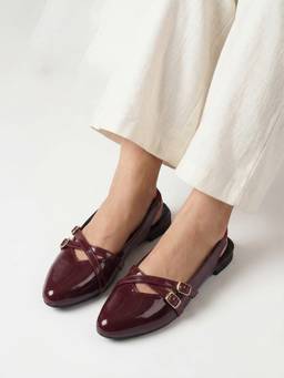 CHINRAAG - Women Maroon Synthetic Sole Sandals