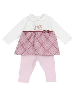 Chicco - Girls Pink Embroidered Top with Leggings