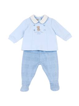 Chicco - Boys Blue Embroidered Top with Leggings
