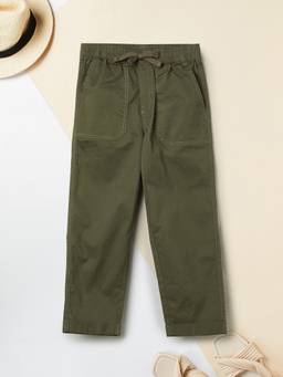 max - Girls Olive Solid Trouser