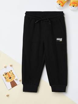 max - Boys Black Textured Joggers