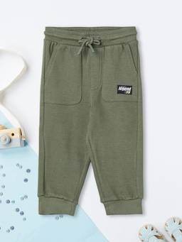 max - Boys Olive Textured Joggers