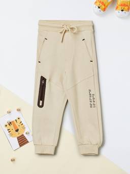 max - Boys Cream Solid Joggers