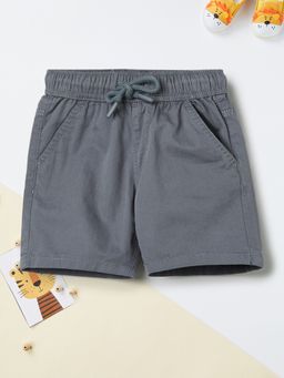max - Boys Grey Solid Shorts