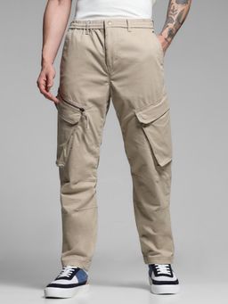 Jack & Jones - Beige Regular Fit Cargo Pant