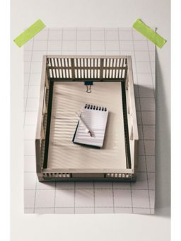 H&M - Beige Foldable Plastic Paper Organiser