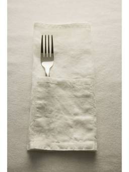 H&M - White 4-Pack Linen Cutlery Pouches