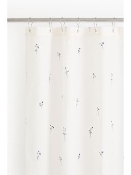 H&M - White Floral Shower Curtain