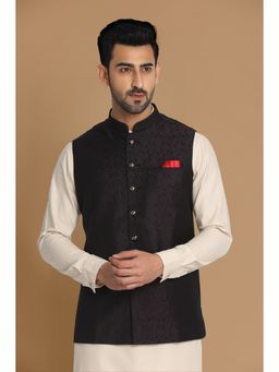 Manyavar - Wine Rayon blend traditional Waistcoat