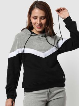 Campus Sutra - Women Colour-blocked Sweatshirt