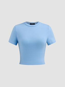 Cider - Solid Short Sleeve Crop Tee