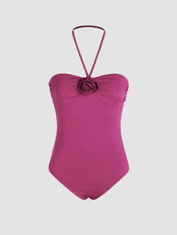 Cider - Rosette Halter Bodysuit