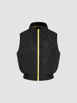 Cider - Stand Collar Quilted Zipper Puffer Vest