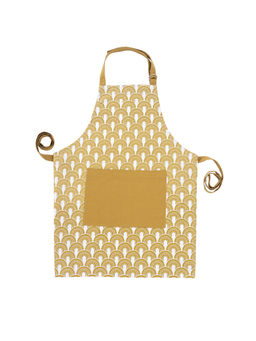 Maspar - Cotton Geometric Print Regular Apron - Yellow
