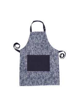 Maspar - Cotton Geometric Print Regular Apron - Blue